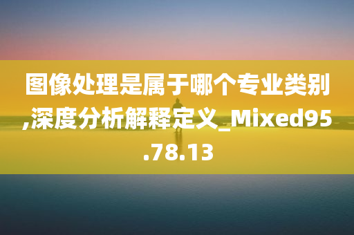 图像处理是属于哪个专业类别,深度分析解释定义_Mixed95.78.13