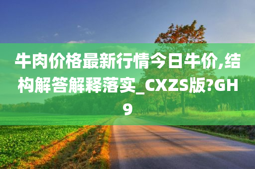 牛肉价格最新行情今日牛价,结构解答解释落实_CXZS版?GH9