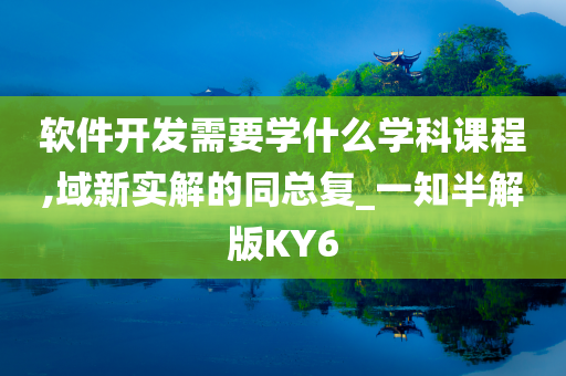 软件开发需要学什么学科课程,域新实解的同总复_一知半解版KY6