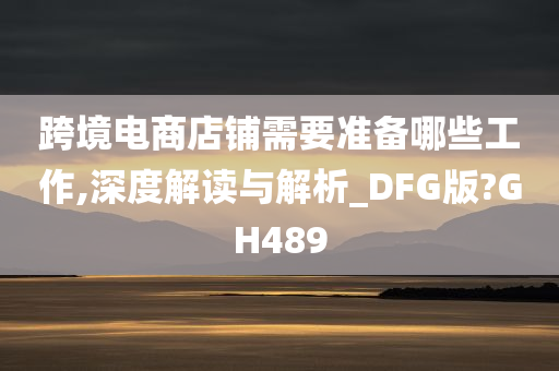 跨境电商店铺需要准备哪些工作,深度解读与解析_DFG版?GH489