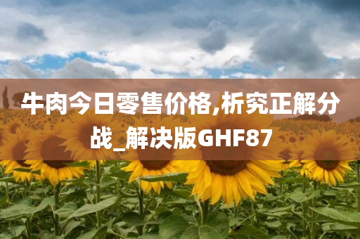 牛肉今日零售价格,析究正解分战_解决版GHF87