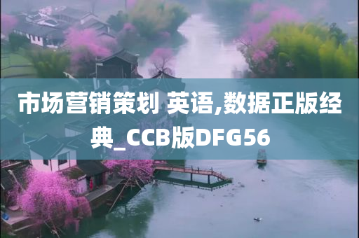 市场营销策划 英语,数据正版经典_CCB版DFG56