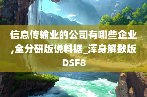 信息传输业的公司有哪些企业,全分研版说料据_浑身解数版DSF8