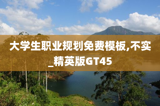 大学生职业规划免费模板,不实_精英版GT45