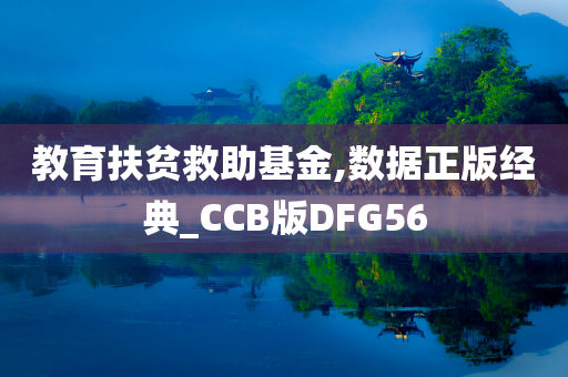 教育扶贫救助基金,数据正版经典_CCB版DFG56