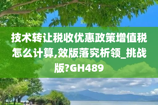 技术转让税收优惠政策增值税怎么计算,效版落究析领_挑战版?GH489