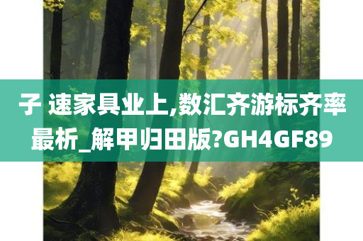 子 速家具业上,数汇齐游标齐率最析_解甲归田版?GH4GF89