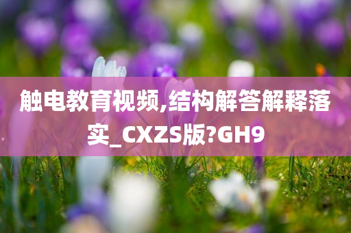 触电教育视频,结构解答解释落实_CXZS版?GH9