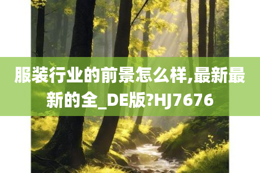 服装行业的前景怎么样,最新最新的全_DE版?HJ7676