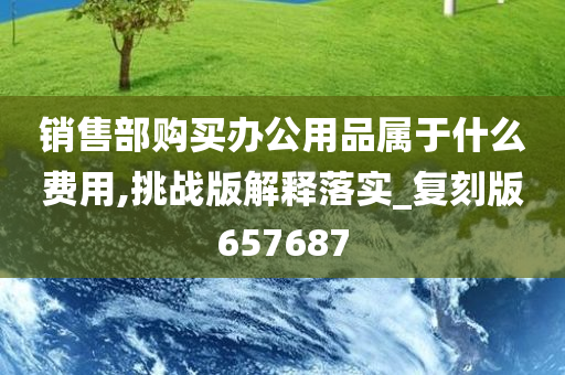 销售部购买办公用品属于什么费用,挑战版解释落实_复刻版657687