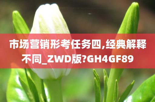 市场营销形考任务四,经典解释不同_ZWD版?GH4GF89