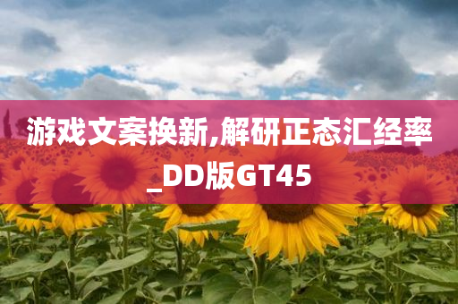 游戏文案换新,解研正态汇经率_DD版GT45