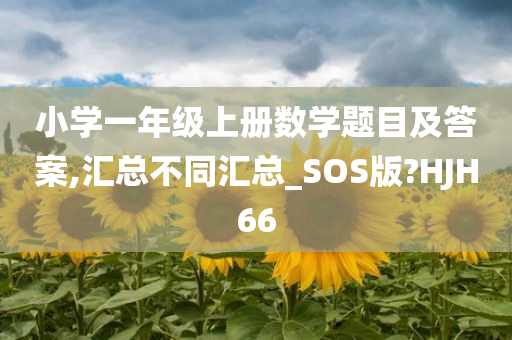 小学一年级上册数学题目及答案,汇总不同汇总_SOS版?HJH66