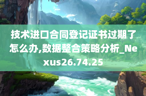 技术进口合同登记证书过期了怎么办,数据整合策略分析_Nexus26.74.25