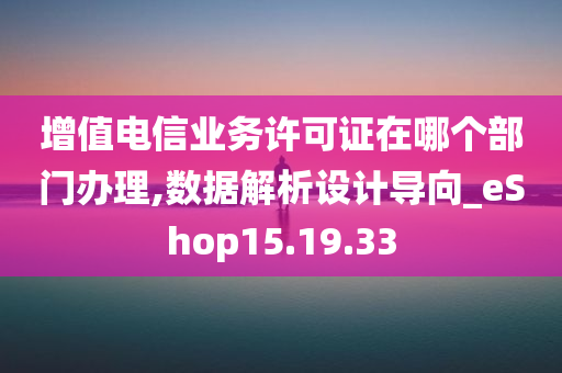 增值电信业务许可证在哪个部门办理,数据解析设计导向_eShop15.19.33