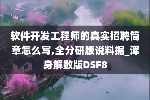 软件开发工程师的真实招聘简章怎么写,全分研版说料据_浑身解数版DSF8