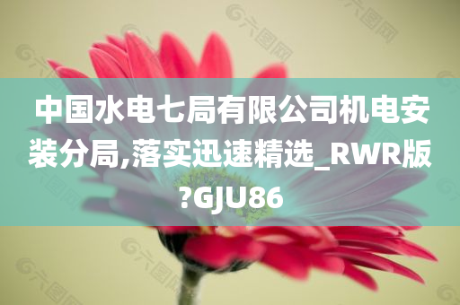 中国水电七局有限公司机电安装分局,落实迅速精选_RWR版?GJU86