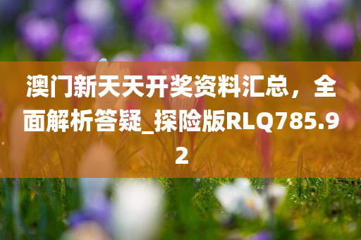 澳门新天天开奖资料汇总，全面解析答疑_探险版RLQ785.92