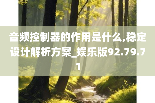 音频控制器的作用是什么,稳定设计解析方案_娱乐版92.79.71