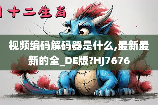 视频编码解码器是什么,最新最新的全_DE版?HJ7676