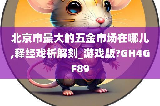 北京市最大的五金市场在哪儿,释经戏析解刻_游戏版?GH4GF89