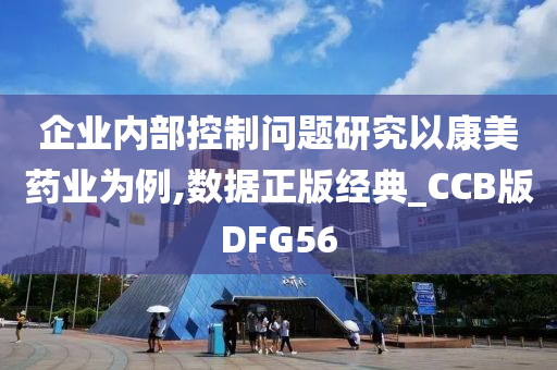 企业内部控制问题研究以康美药业为例,数据正版经典_CCB版DFG56