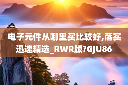 电子元件从哪里买比较好,落实迅速精选_RWR版?GJU86