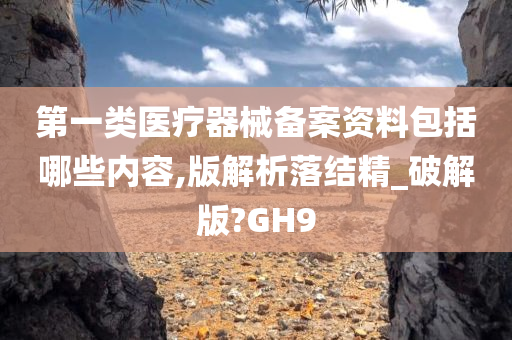 第一类医疗器械备案资料包括哪些内容,版解析落结精_破解版?GH9