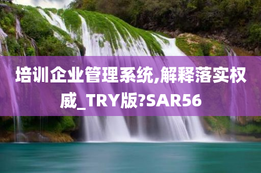 培训企业管理系统,解释落实权威_TRY版?SAR56