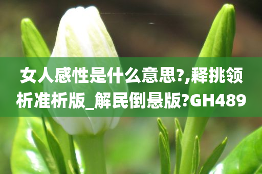 女人感性是什么意思?,释挑领析准析版_解民倒悬版?GH489