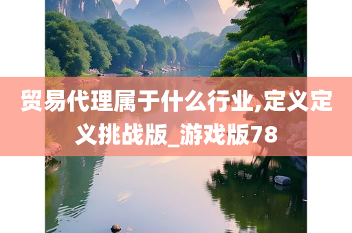 贸易代理属于什么行业,定义定义挑战版_游戏版78