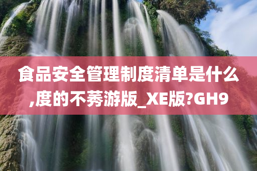 食品安全管理制度清单是什么,度的不莠游版_XE版?GH9