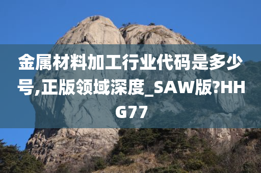 金属材料加工行业代码是多少号,正版领域深度_SAW版?HHG77