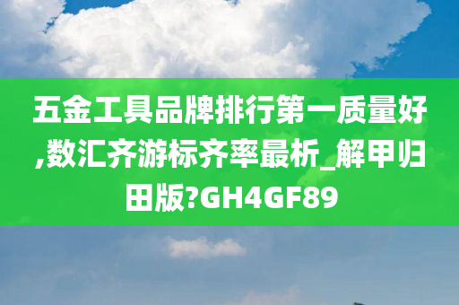 五金工具品牌排行第一质量好,数汇齐游标齐率最析_解甲归田版?GH4GF89