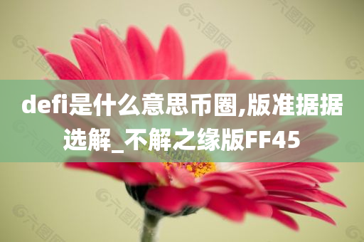 defi是什么意思币圈,版准据据选解_不解之缘版FF45