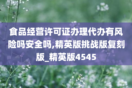 食品经营许可证办理代办有风险吗安全吗,精英版挑战版复刻版_精英版4545