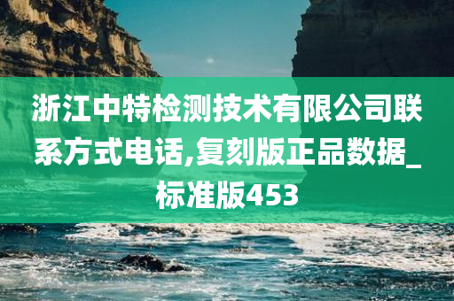 浙江中特检测技术有限公司联系方式电话,复刻版正品数据_标准版453