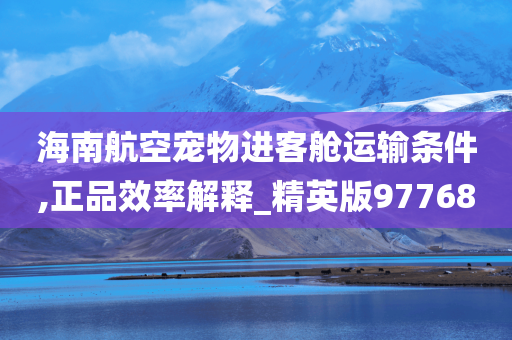 海南航空宠物进客舱运输条件,正品效率解释_精英版97768