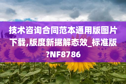 技术咨询合同范本通用版图片下载,版度新据解态效_标准版?NF8786