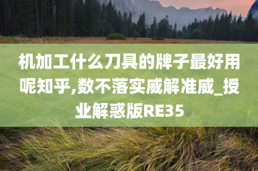 机加工什么刀具的牌子最好用呢知乎,数不落实威解准威_授业解惑版RE35