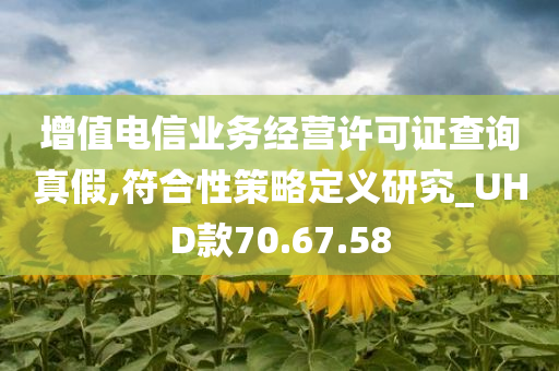 增值电信业务经营许可证查询真假,符合性策略定义研究_UHD款70.67.58