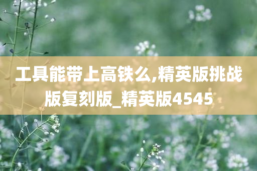 工具能带上高铁么,精英版挑战版复刻版_精英版4545