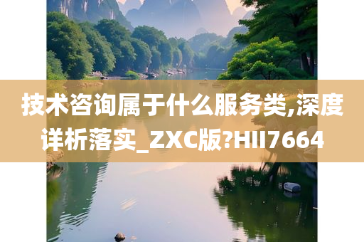 技术咨询属于什么服务类,深度详析落实_ZXC版?HII7664