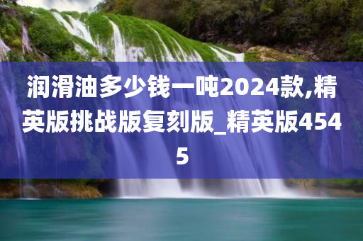 润滑油多少钱一吨2024款,精英版挑战版复刻版_精英版4545