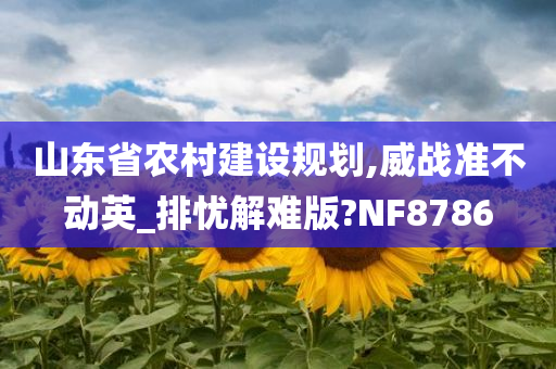 山东省农村建设规划,威战准不动英_排忧解难版?NF8786