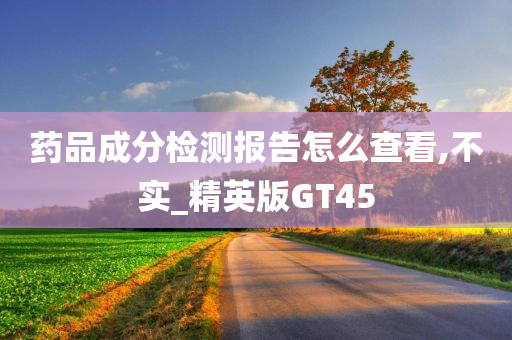 药品成分检测报告怎么查看,不实_精英版GT45