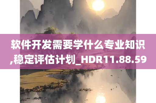 软件开发需要学什么专业知识,稳定评估计划_HDR11.88.59