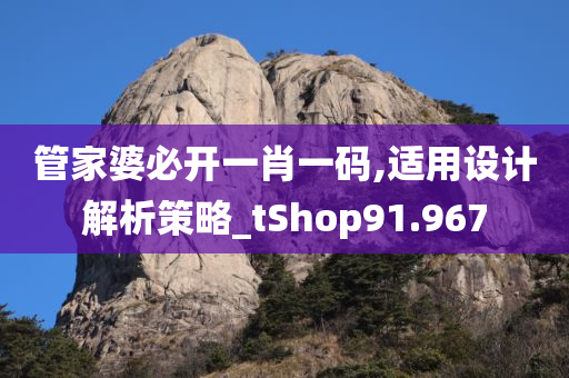 管家婆必开一肖一码,适用设计解析策略_tShop91.967