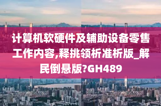 计算机软硬件及辅助设备零售工作内容,释挑领析准析版_解民倒悬版?GH489