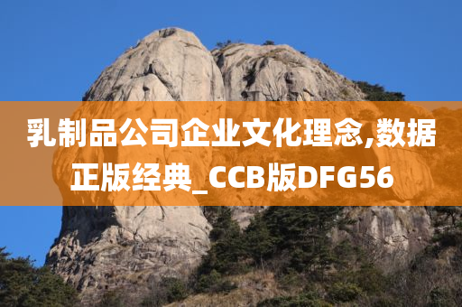 乳制品公司企业文化理念,数据正版经典_CCB版DFG56